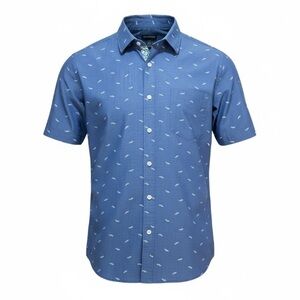 Van Heusen short sleeve car print button down shirt